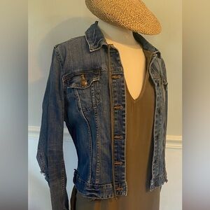 Distressed Jean jacket by H&M. Size 10. Slight stretch!